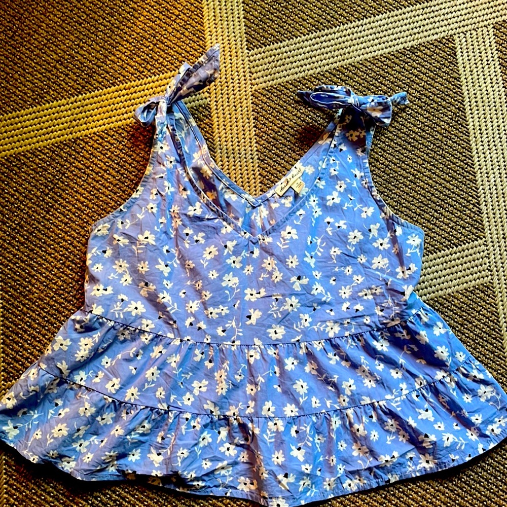 Tie Strap peplum tank